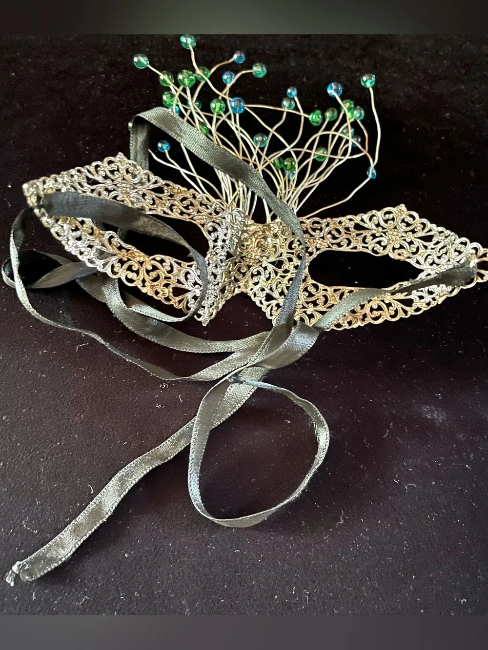 Silver Filigree Masquerade Mask